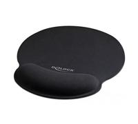 Delock 12559 Tappetino per il mouse con inserto in gel per polso Nero