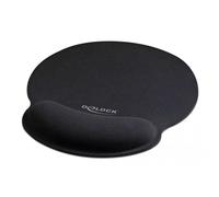 Delock 12559 Tappetino per il mouse con inserto in gel per polso Nero