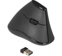 Delock 12622 Mano destra Design verticale Ottico RF Wireless 1000 DPI Nero