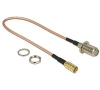 Delock 13024 - Cavo antenna F femmina per montaggio su spina SMB