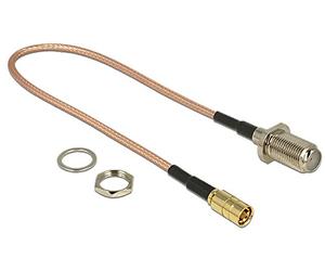 Delock 13024 - Cavo antenna F femmina per montaggio su spina SMB