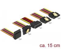 DeLOCK 15 pin Serial ATA strÃ¸m Stik 15 pin Serial ATA strÃ¸m Modtager Sort Orange RÃ¸d Gul 15cm StrÃ¸m-splitter NEW