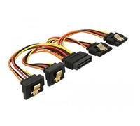 DeLOCK 15 pin Serial ATA strÃ¸m Stik 15 pin Serial ATA strÃ¸m Modtager Sort Orange RÃ¸d Gul 15cm StrÃ¸m-splitter NEW