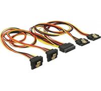 DeLOCK 15 pin Serial ATA strÃ¸m Stik 15 pin Serial ATA strÃ¸m Modtager Sort Orange RÃ¸d Gul 30cm StrÃ¸m-splitter NEW