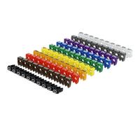 Delock 18304 100 pz Marcatori fili Cable Marker Clips 0-9 assorted colours 100