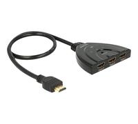 Delock UHD Switch 3x HDMI a 1x HDMI, cavo integrato da 50 cm