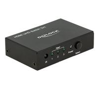 Delock 18683 HDMI Metallo Nero 18 Gbit/s 600 MHz 3840 x 2160 Pixel UHD Switch 3