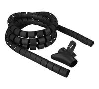 DELOCK 18838 - Tubo a spirale con utensile di trazione da 2,5 m x 30 mm nero