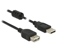 DeLOCK 1m, 2xUSB 2.0-A cavo USB USB A Nero