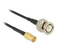 DeLOCK 1m BNC/SMB cavo coassiale RG-174 Nero (Delock antennekabel - 1 m) NEW