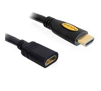 DeLOCK 83079 Verlängerungskabel High Speed HDMI mit Ethernet HDMI Stecker auf HDMI Buchse 1m schwarz
