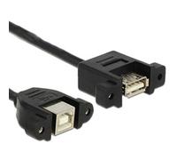 DeLOCK 1m USB 2.0-A/USB 2.0-B cavo USB USB A USB B Nero