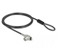 Delock 20691 1,5 m Chiave Acciaio Nero Argento Navilock Laptop Security Cable