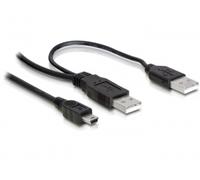 CAVO USB DELOCK TipoA maschio / MiniUSB B maschio, USB 2.0, 1 m