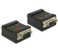 Delock 2xDB9 DB9 DB9 Nero RS-232 Tester DB9 femmina > DB9 maschio 87713