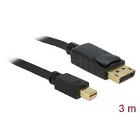 Delock 3m Displayport Cable 3 m mini DisplayPort Displayport Nero Oro 82699