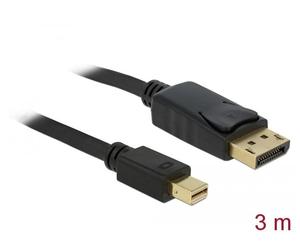 Delock 3m Displayport Cable 3 m mini DisplayPort Displayport Nero Oro 82699