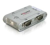 DeLOCK 4 Port USB 2.0 Serial Hub Argento