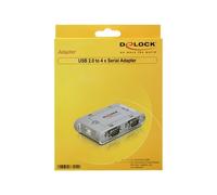 DeLOCK 4 Port USB 2.0 Serial Hub Argento
