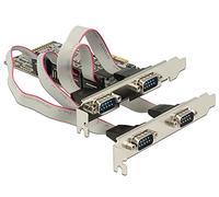 4 x serial PCI Express card scheda di interfaccia e adattatore PCIe, Argento, 0,2304 Mbit/s, Cablato, Windows 2000/XP/XP-64/Vista, Linux, MAC