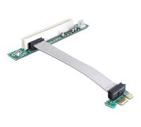 PCI Express x1 zu PCI 32Bit 5 V Mit flexiblem Kabel 13 cm Links gerichtet Mit 4-Pin Floppy Stromanschluss NEW