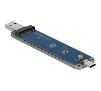 DELOCK 42616 - external M.2 Key M SSD metal case, USB 3.1 A,and C