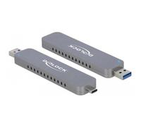 DELOCK 42616 - external M.2 Key M SSD metal case, USB 3.1 A,and C