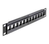 Delock 43259 12 Porte Patchpanel di rete 254 mm (10) Non classificata 1 U Nero