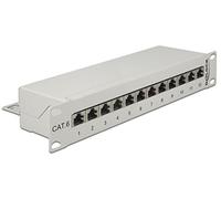 DELOCK 43299 - Patchpanel, 10 Market, 12 Port, Cat.6, 1 HE
