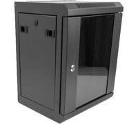 Delock 43418 - 10'' Netzwerkschrank 8 He Schwarz - Schwarz (43418)