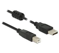 DELOCK 5M, USB 2.0-A/USB 2.0-B CABLE USB USB A USB B NEGRO