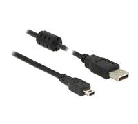 DeLOCK 5m, USB 2.0-A/USB 2.0 Mini-B cavo USB USB A Mini-USB B Nero