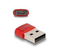 DeLOCK 60050 Adattatore per inversione del Genere dei Cavi USB C USB A Rosso