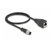 Delock 60067 RJ45 / M12 Adattatore di rete S/FTP 0.50 m Nero 1 pz.