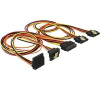 DeLOCK 60149 cavo SATA 0,5 m SATA a 15 pin 4 x SATA 15-pin Nero, Arancione, Rosso, Giallo
