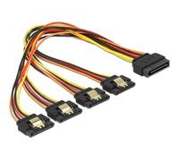 DELOCK 60157 CABLE DE SATA 0,3 M SATA DE 15 PINES 4 X SATA 15-PIN MULTICOLOR