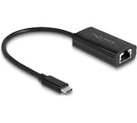 DeLOCK 61026 Adattatore per inversione del Genere dei Cavi USB C RJ45 Nero