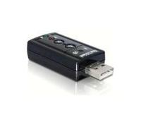 DeLOCK 61645 adattatore per inversione del genere dei cavi USB 2.0 2x 3.5 Nero (Delock lydkort) NEW