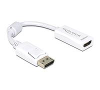 DELOCK 61767 - Spina DisplayPort 1.1 su connettore HDMI, 22 cm, bianco