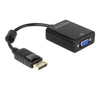 Delock 61848 0,125 m VGA (D-Sub) DisplayPort Maschio Femmina Nero Adattatore