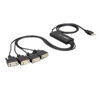 Delock 61887 Nero 1,4 m USB tipo A DB-9 Maschio Maschio Adattatore USB 2.0