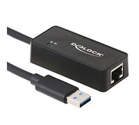 DeLOCK 62121 cavo di interfaccia e adattatore USB3.0-A RJ45 Nero