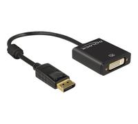 Delock 62599 0,2 m DisplayPort DVI-I Maschio Femmina Oro Adattatore DisplayPort