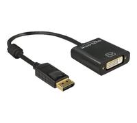 Delock 62601 0,2 m DisplayPort DVI-I Maschio Femmina Oro Adattatore DisplayPort
