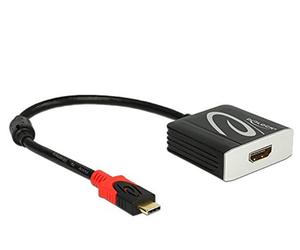 DeLOCK 62730 Adaptor Cable USB Type-C Male to HDMI 4 K/60 Hz Female Black DP Alt