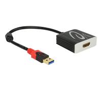Delock 62736 0,2 m USB tipo A HDMI Maschio Femmina Oro Adattatore USB 3.0 Tipo-A