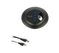DELOCK 62868 - In-Desk Hub 4 Port USB 3.0, 60/80mm
