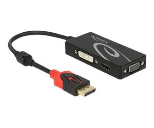 Delock 62902 Cablato Nero 3840 x 2160 Pixel 0,2 m Adattatore DisplayPort 1.2