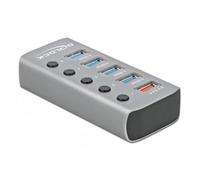 DeLOCK 63262 hub di interfaccia USB 3.2 Gen 1 (3.1 Gen 1) Type-B 5000 Mbit/s Gri