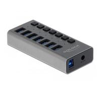 DeLOCK 63669 hub di interfaccia USB 3.2 Gen 1 (3.1 Gen 1) Type-B 5000 Mbit/s Grigio